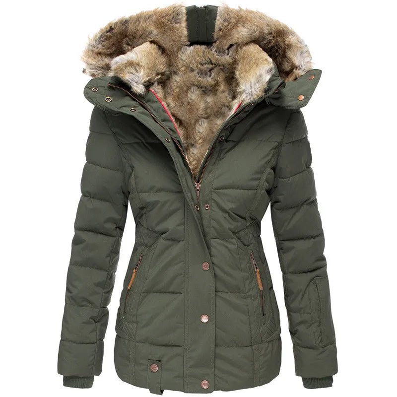 Stefanie | Warmer Wintermantel für Damen mit Fellfutter