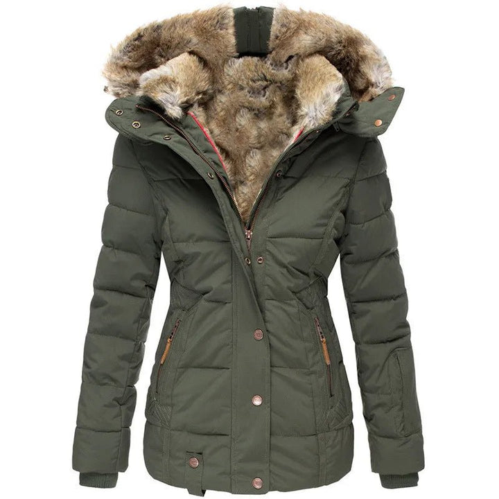 Stefanie | Warmer Wintermantel für Damen mit Fellfutter