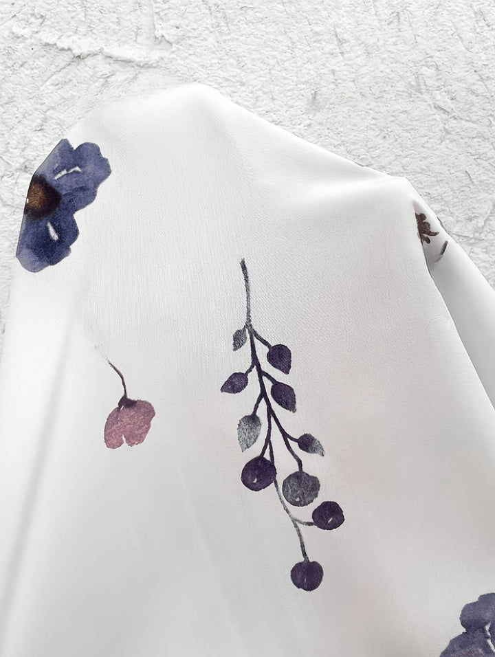 Maya | Elegantes Blumenkleid für Damen mit kurzen Ärmeln