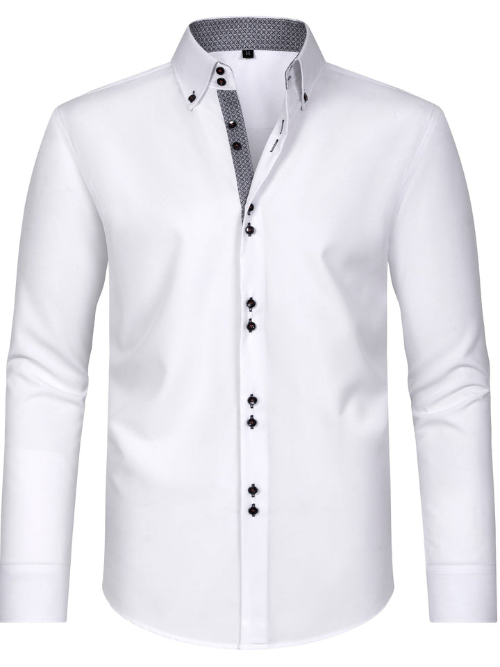 Nico | Herren-Hemd mit stilvollem Button-Up, langen Ärmeln und Blumenmuster