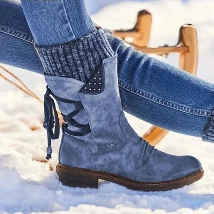 Valeria | Wasserdichte Stiefel für Damen mit Reißverschluss An Der Wade