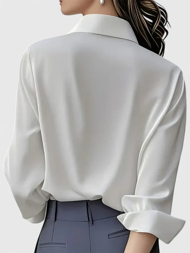 Ellen | Elegantes Button-Down-Oberteil für Damen mit langen Ärmeln