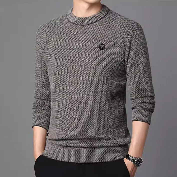 Jens Gemütlicher Strickpullover für Männer für Herren mit Rundhalsausschnitt