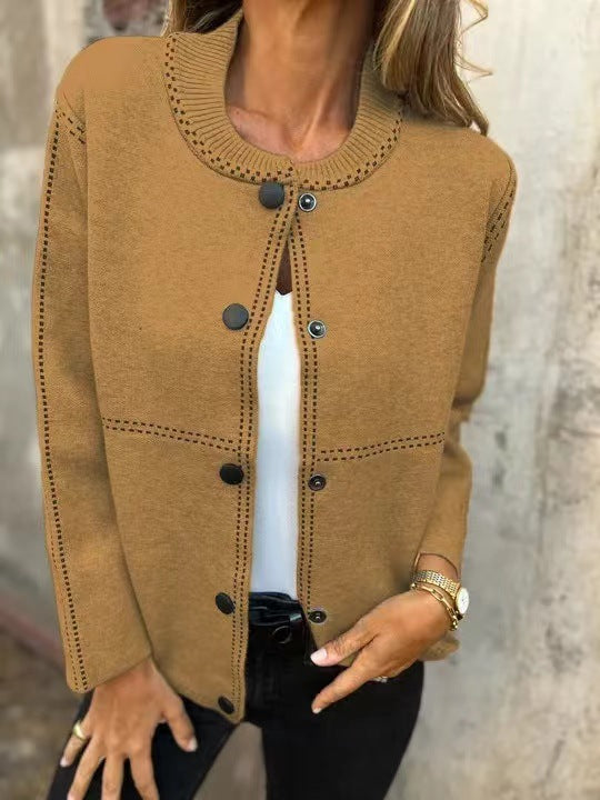 Jane | Klassische Strickjacke für Damen mit Knopfleiste