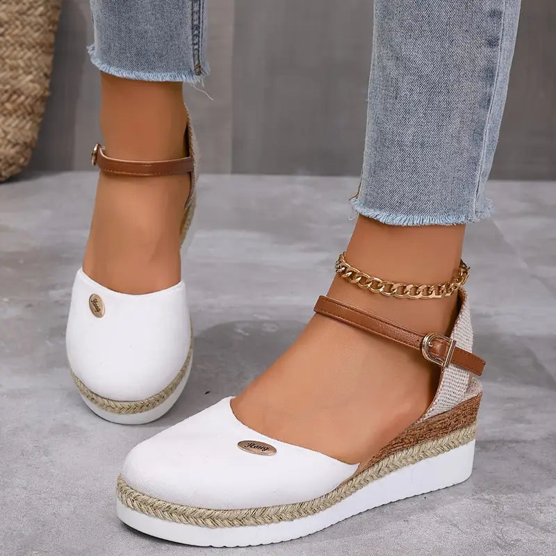 Alfonsa | Orthopädische Sandalen für Damen mit Plateau, Atmungsaktiv und Entspannt