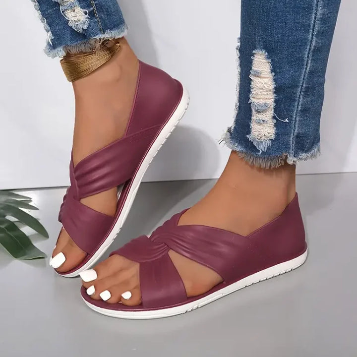 Luna | Bequeme Orthopädische Zehensandalen für Damen mit niedrigem Absatz