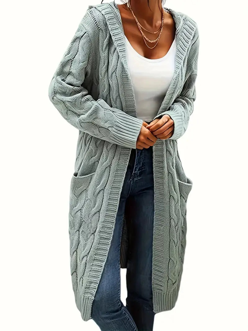 Navya | Damen Freizeit Cardigan mit V-Ausschnitt und langen Ärmeln