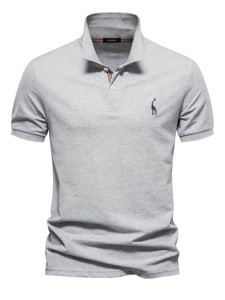 Leonardo | Herren besticktes Poloshirt mit kurzen Ärmeln