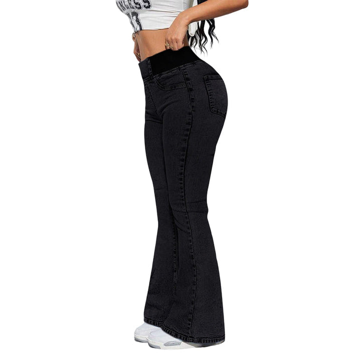 Damenjeans für Damen mit hohem Bund und dehnbaren Beinen