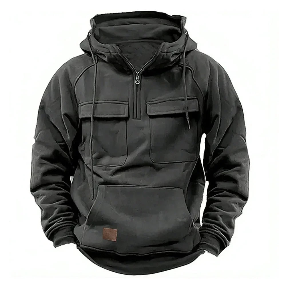 David | Leistungsstarker taktischer Hoodie für Herren mit Kapuze und langen Ärmeln