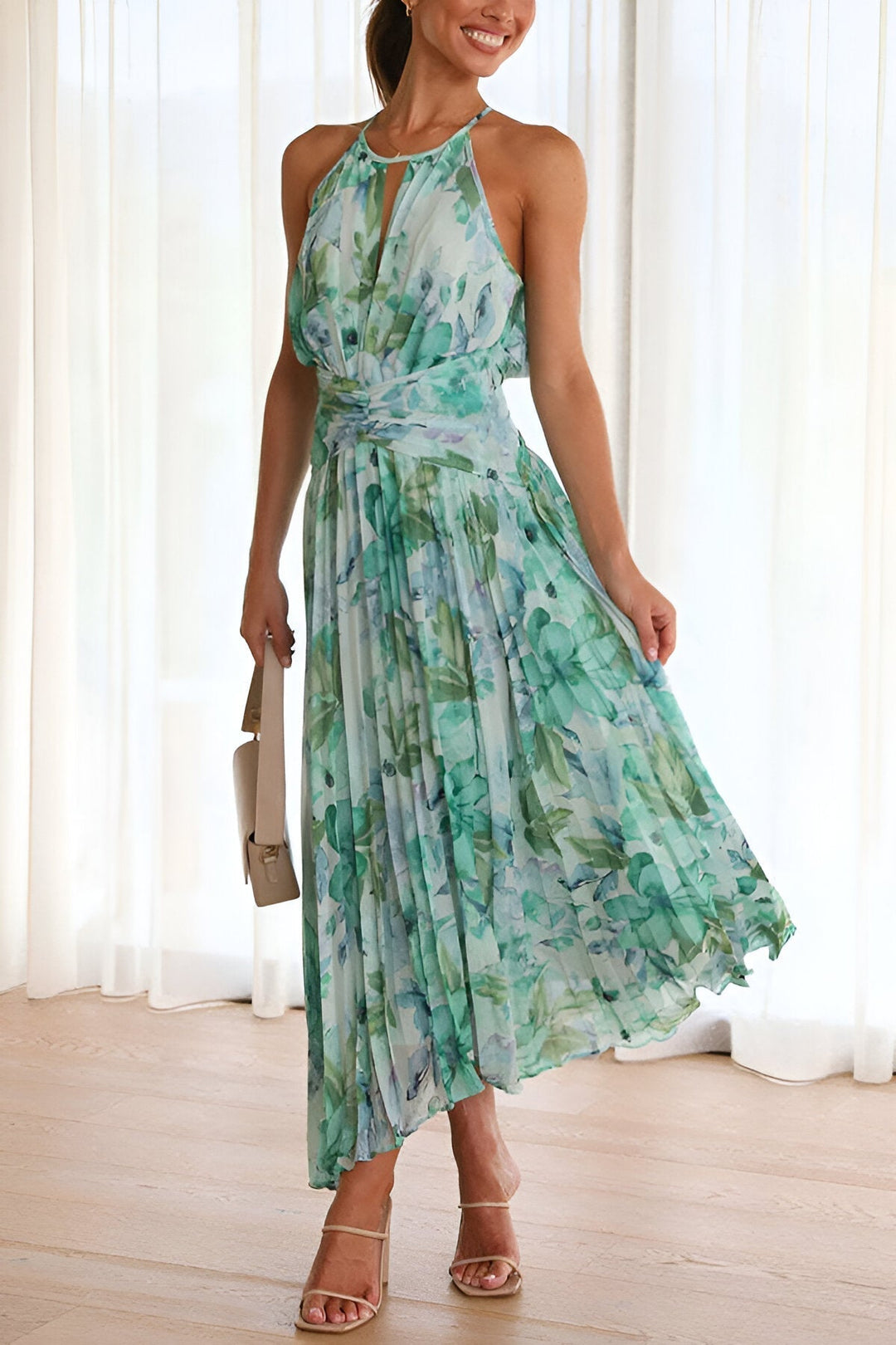 Valeria | Maxikleid Elegante Leichtigkeit für Damen mit Blumenmuster
