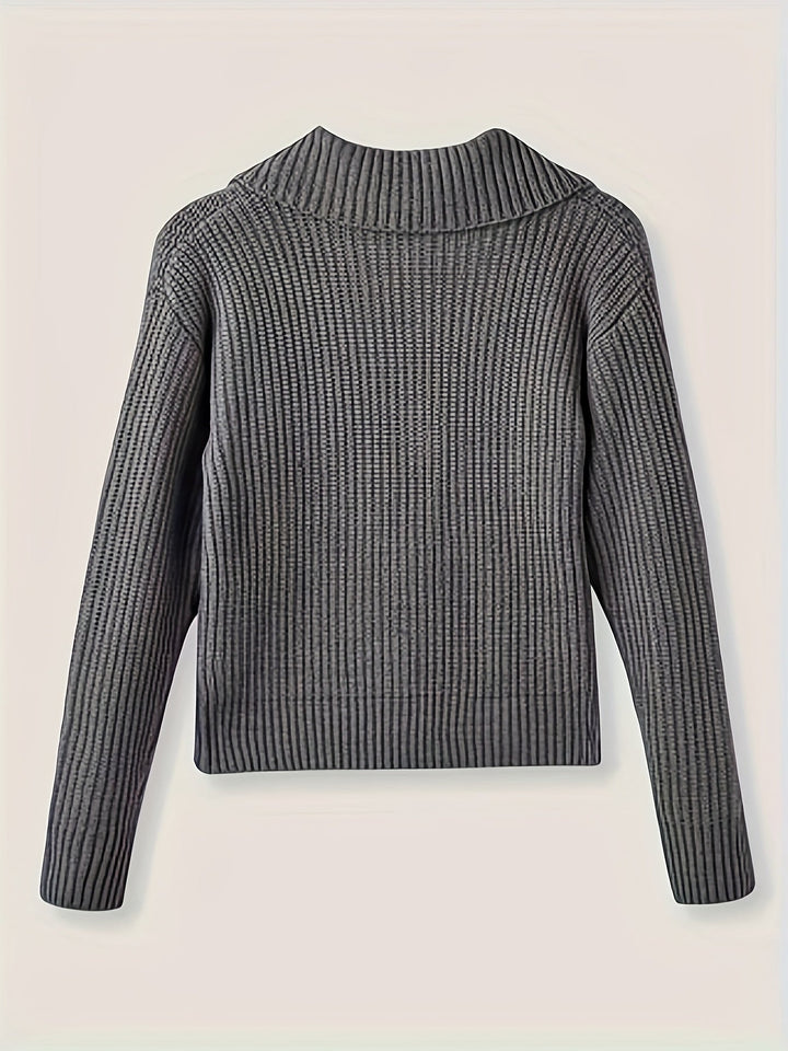 Isla | Strickjacke für Damen mit Rippstrick und langen Ärmeln