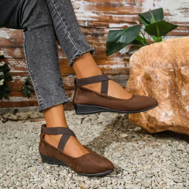 Geschlossene Wedge Ballettschuhe für Damen