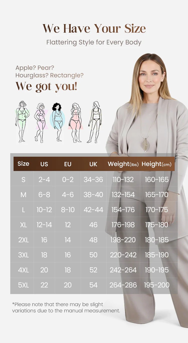 Schickes 3-teiliges Ensemble: Langer Cardigan, Top und Hose für Damen