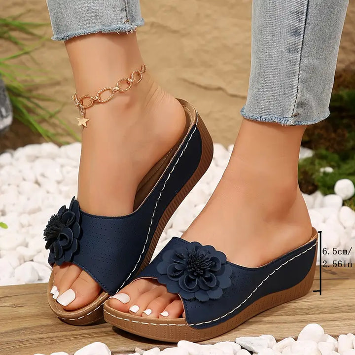 Belle | Orthopädische Sandalen für Damen mit Blumenmuster