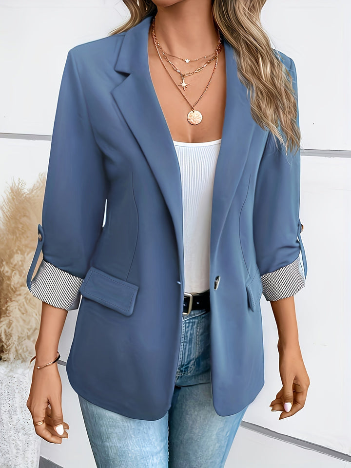 Jamie | Damen Stilvoller Blazer mit V-Ausschnitt und 3/4-Ärmeln