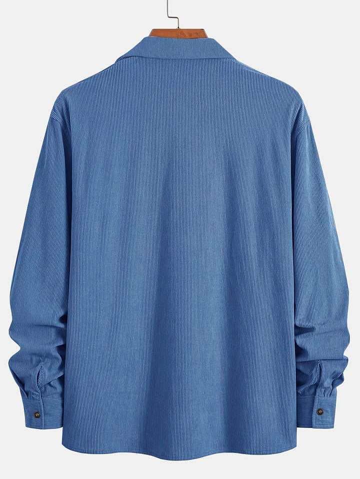 Lukas | Herren Langarm-Overshirt mit Knöpfen und Taschen
