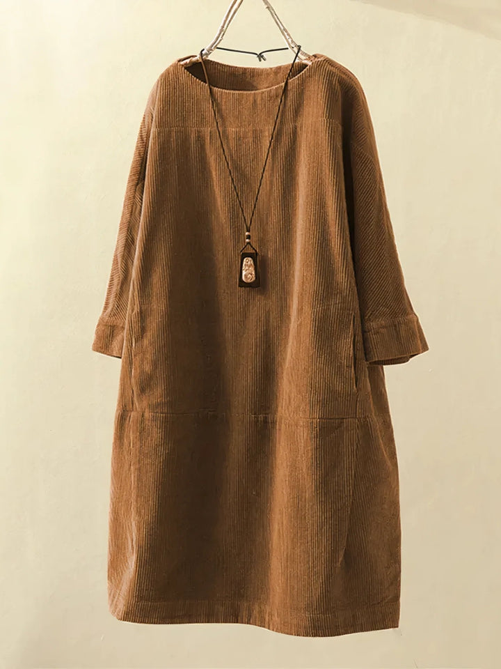 Zophie | Entspanntes Vintage-Cordkleid