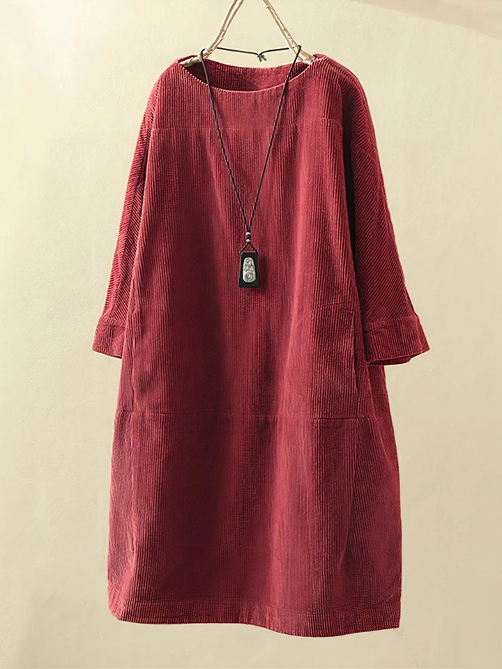 Zophie | Entspanntes Vintage-Cordkleid