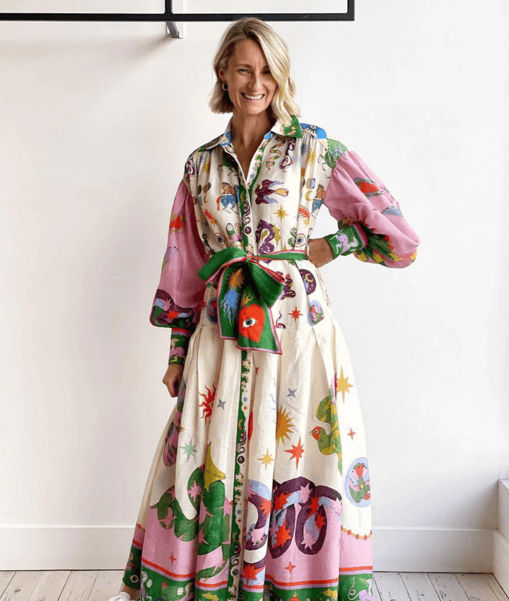 Dorthe | Elegantes Maxikleid aus Italien