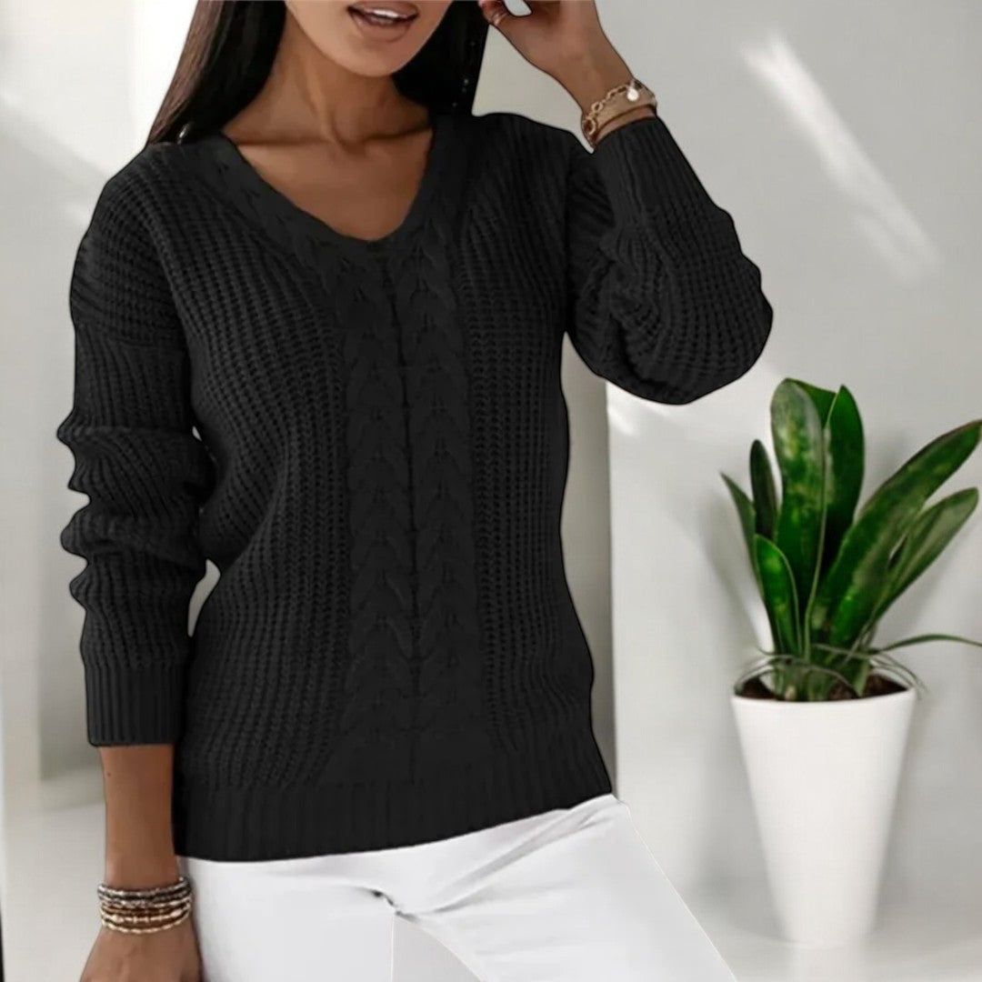 Elin | Klassischer Strickpullover für Damen mit Rundhalsausschnitt