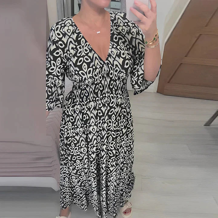 Frieda | Luftiges Sommerkleid für Damen mit V-Ausschnitt