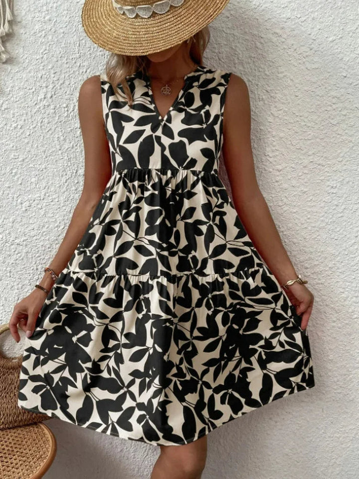 Elena | Luftiges Sommerkleid für Damen mit Blumenmuster und V-Ausschnitt
