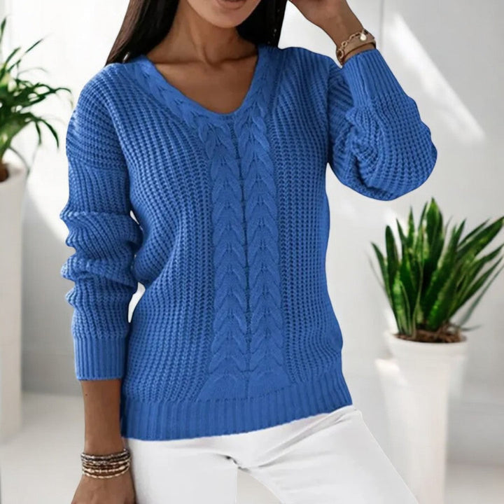 Elin | Klassischer Strickpullover für Damen mit Rundhalsausschnitt
