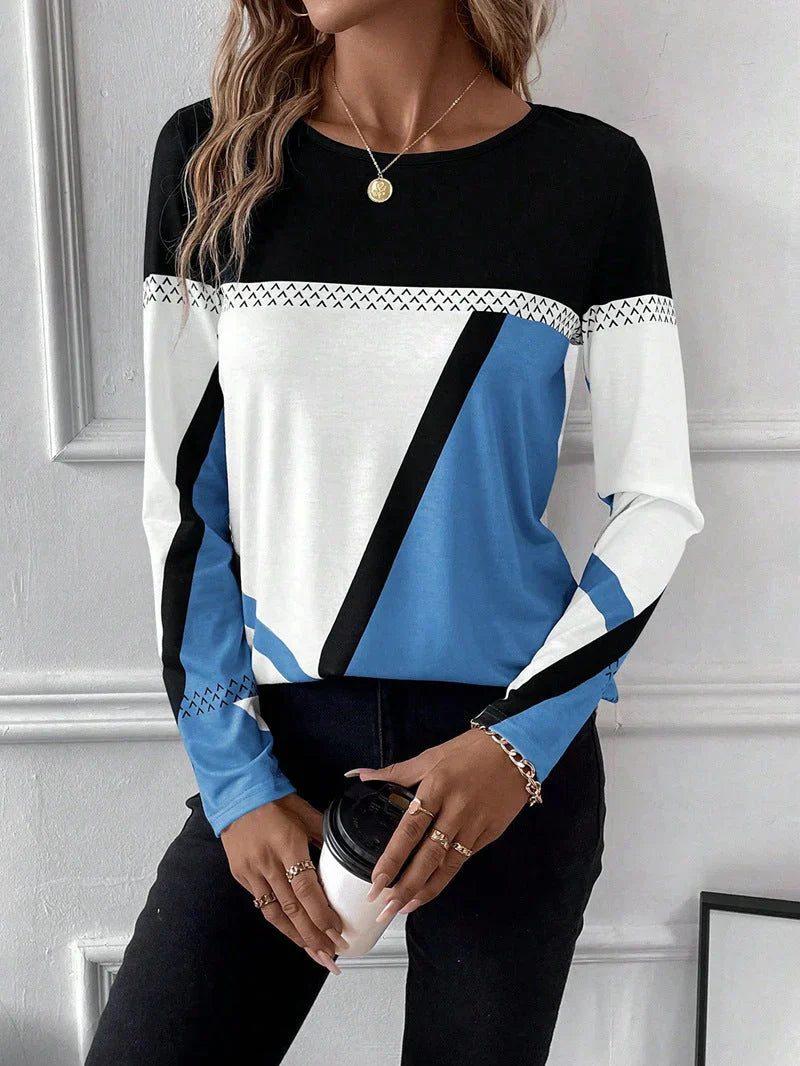 Tine | Stilvolles Langarmshirt für Damen mit Rundhalsausschnitt und langen Ärmeln