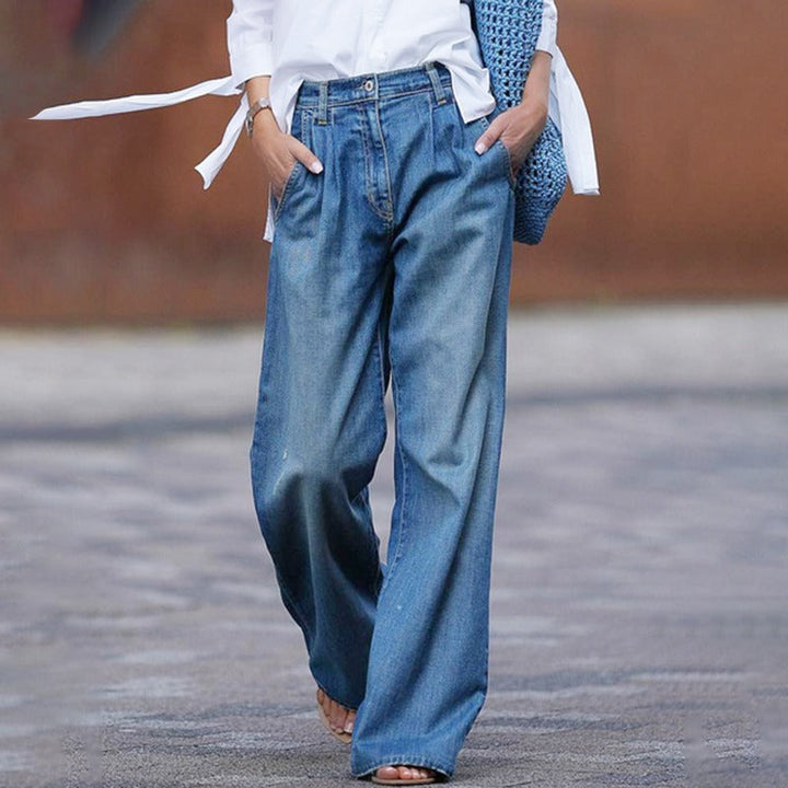 Braelyn | Vintage Weite Jeans für Damen mit hohem Bund