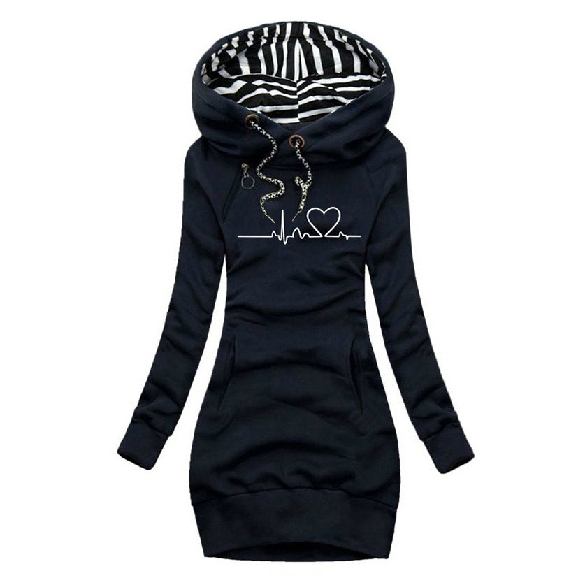 Cristina | Minikleid-Pullover für Damen mit Herzschlag-Print