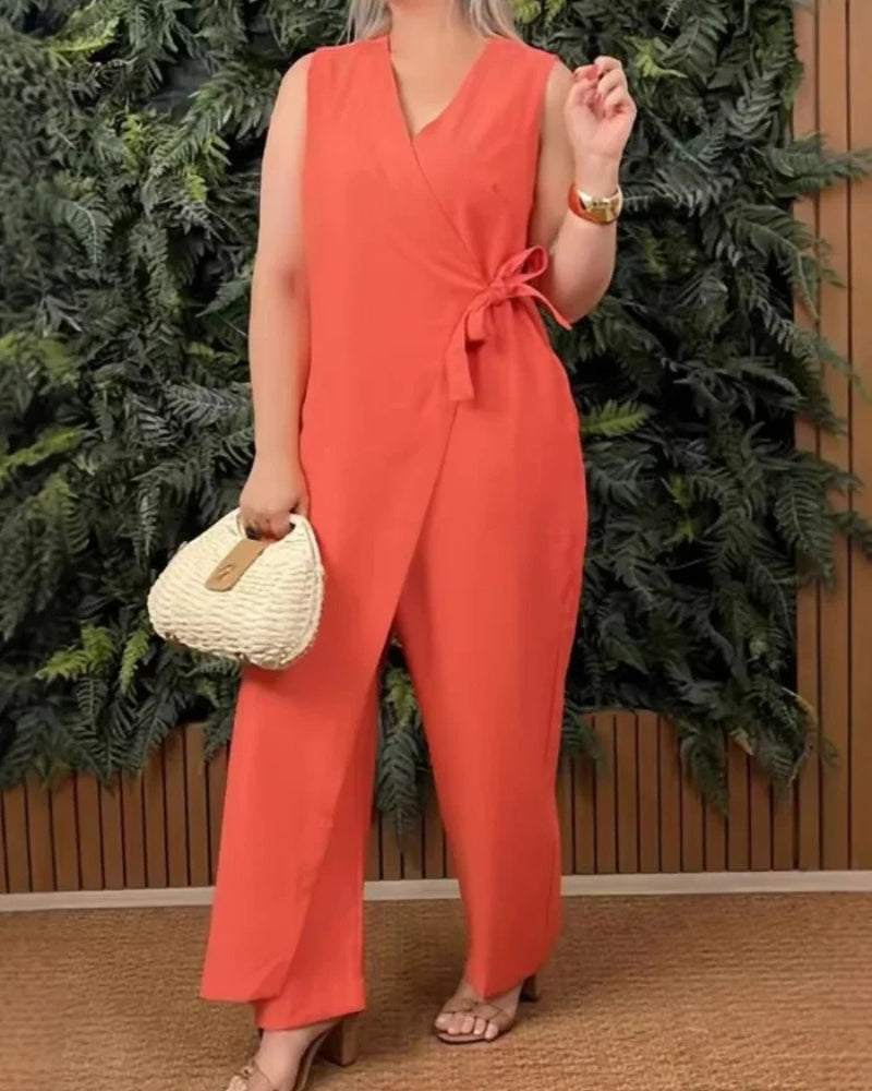 Teresa | Vielseitiger Jumpsuit für Damen mit Bindegürtel