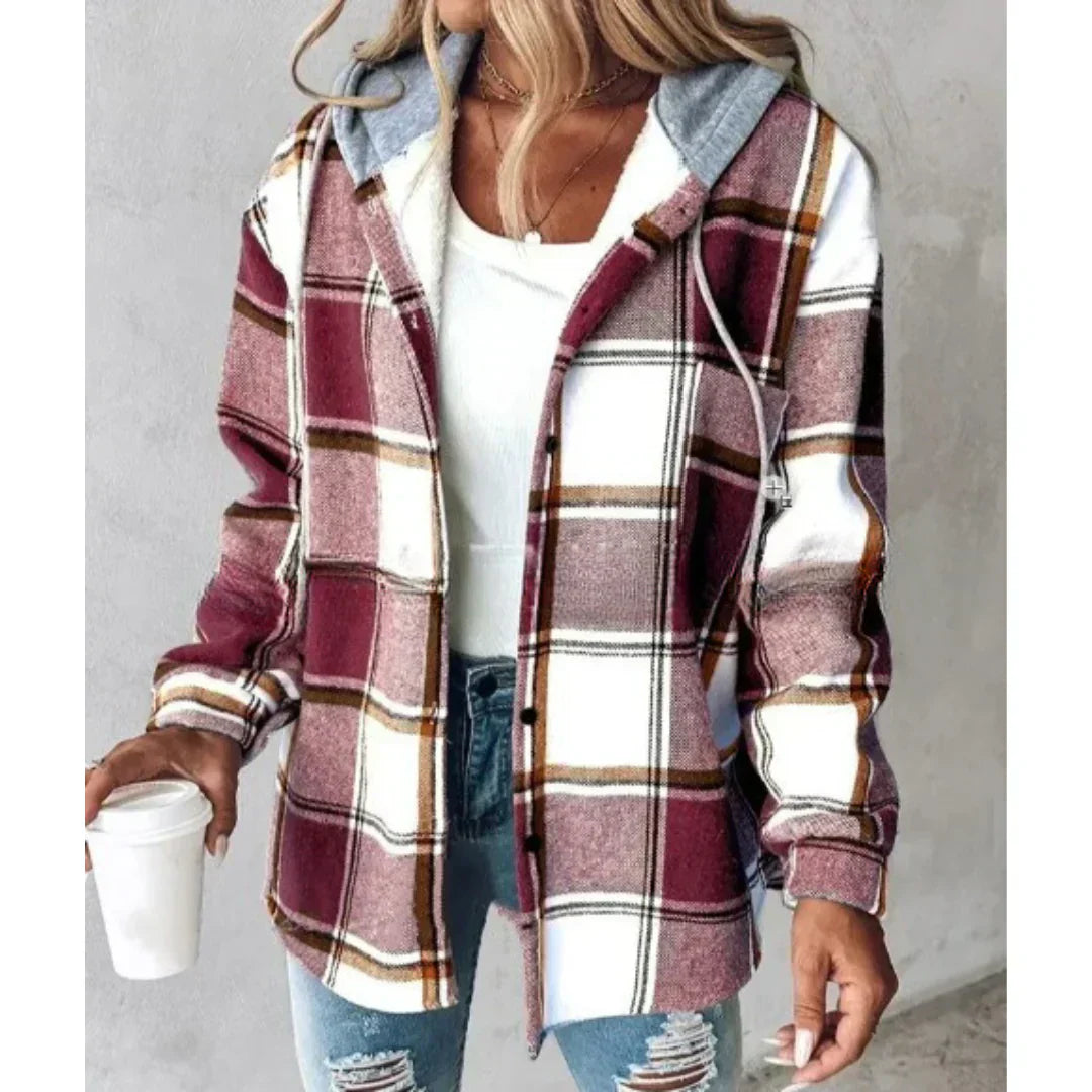 Isabella | Warme stilvolle Jacke für Damen mit V-Ausschnitt und langen Ärmeln