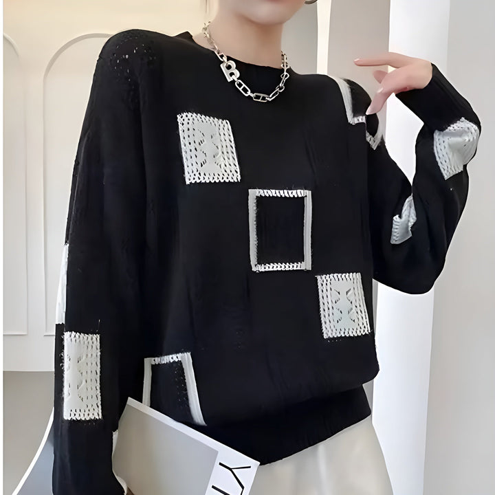 Alida | Elegantes Strick-Sweatshirt für Damen mit Rundhalsausschnitt