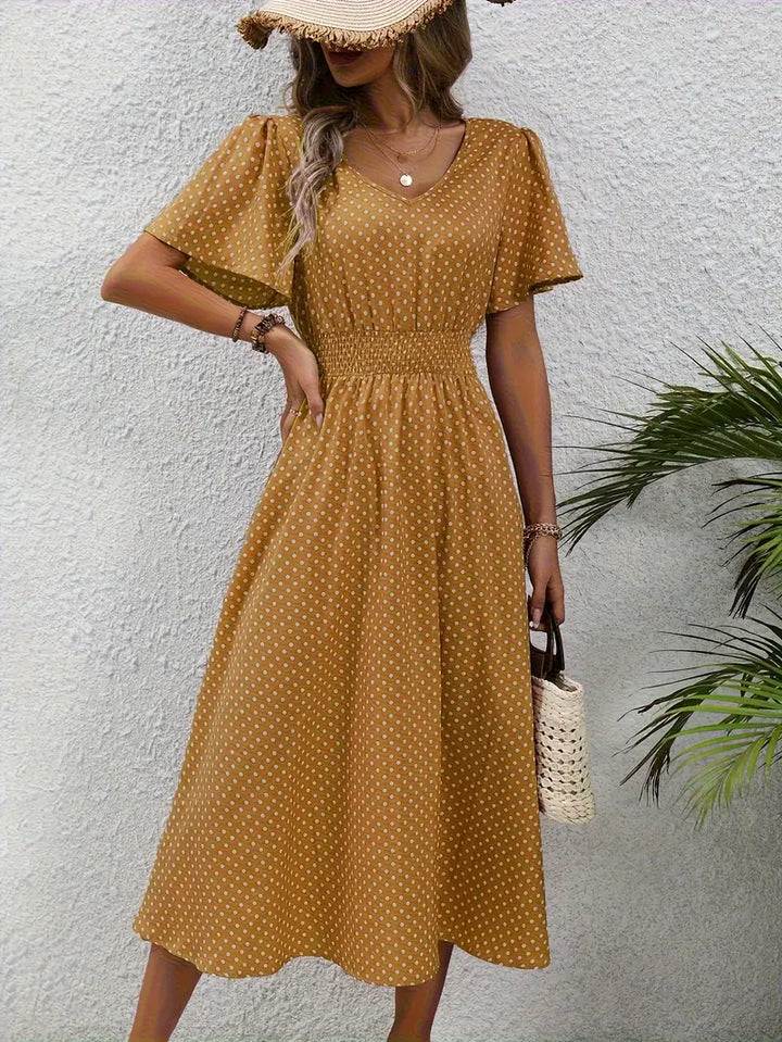 Livia | Damen Sommerkleid mit kurzen Ärmeln