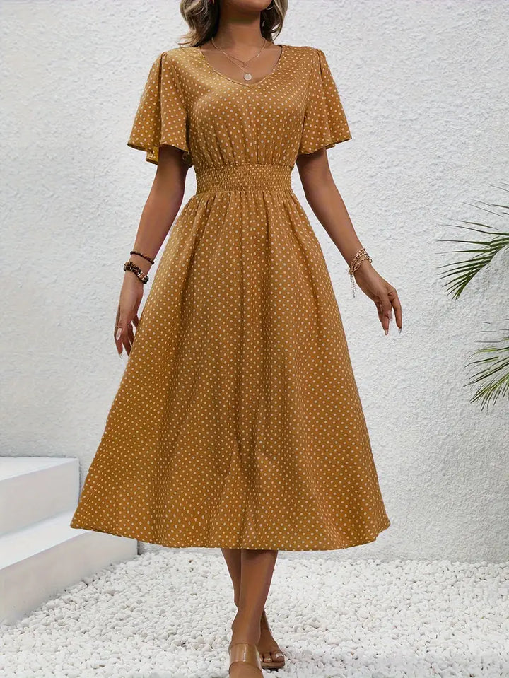 Livia | Damen Sommerkleid mit kurzen Ärmeln