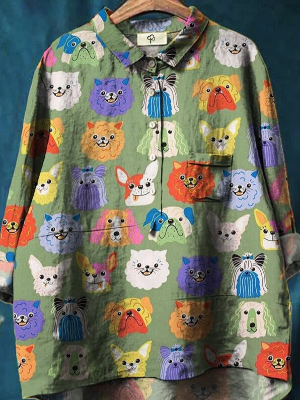Puck | Hundekunst T-Shirt mit langen Ärmeln