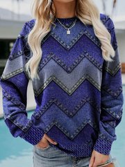 Damen Sweatshirt mit langen Ärmeln und Rundhalsausschnitt