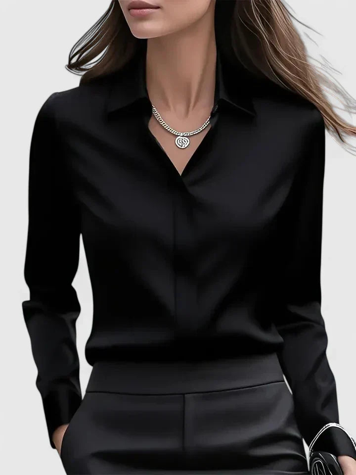 Ellen | Elegantes Button-Down-Oberteil für Damen mit langen Ärmeln