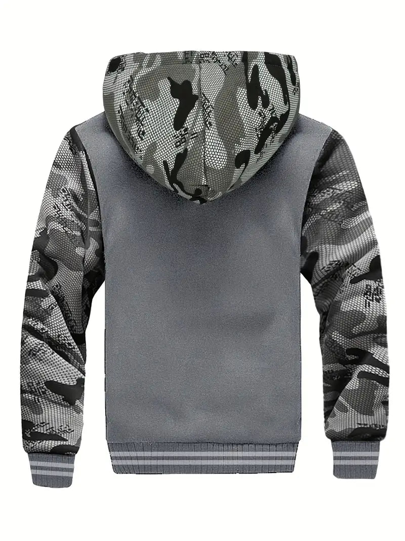 Noah | Warme Herren Jacke mit Kapuze und langen Ärmeln