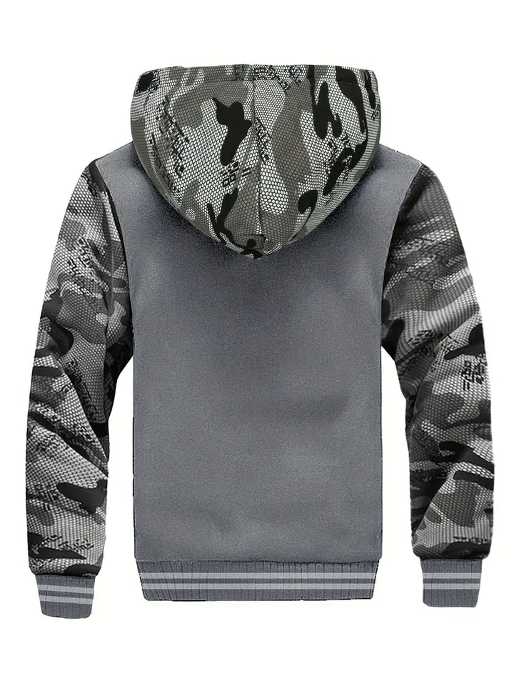 Noah | Warme Herren Jacke mit Kapuze und langen Ärmeln