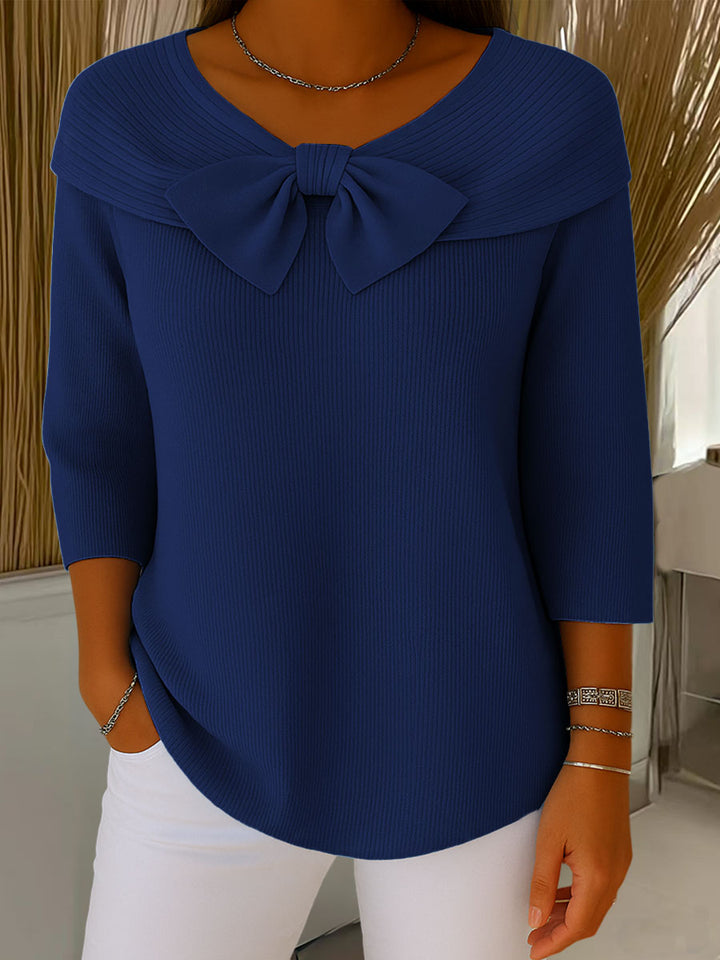Helen | Eleganter Strickpullover für Damen mit Schleifendetail