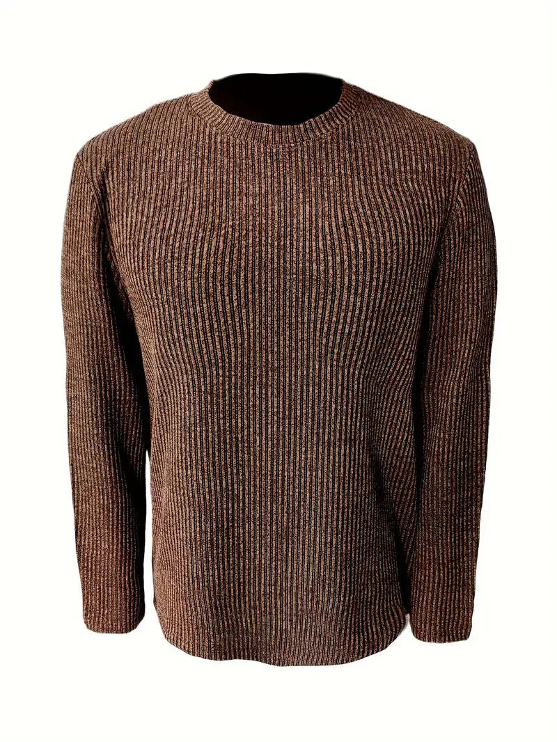 Brit und Boho | Logan Luxe Strickpullover mit Rundhalsausschnitt und langen Ärmeln