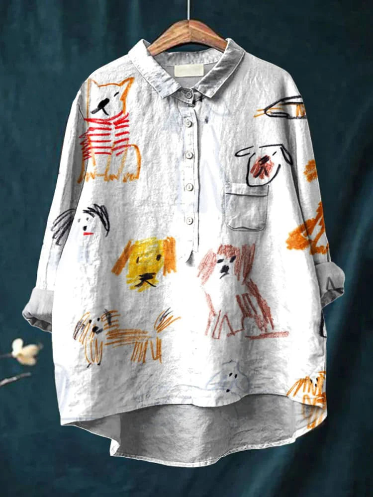 Bria | Hundekunst-Shirt mit langen Ärmeln