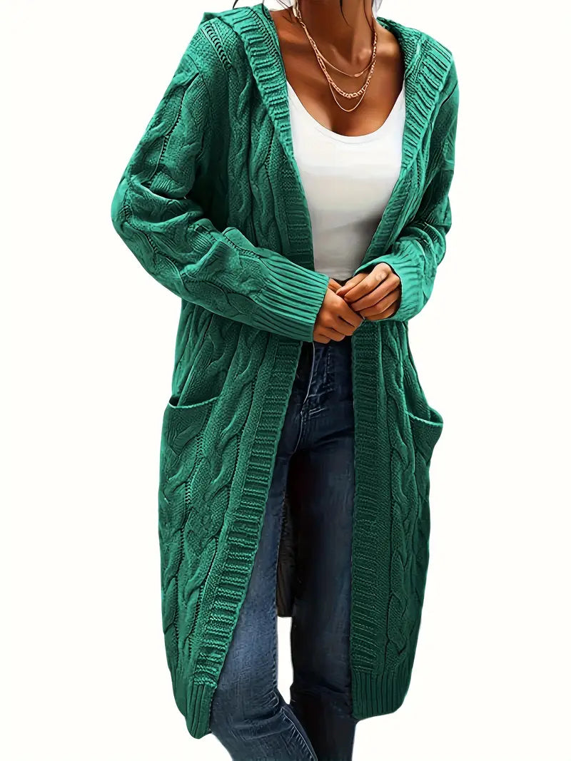 Navya | Damen Freizeit Cardigan mit V-Ausschnitt und langen Ärmeln