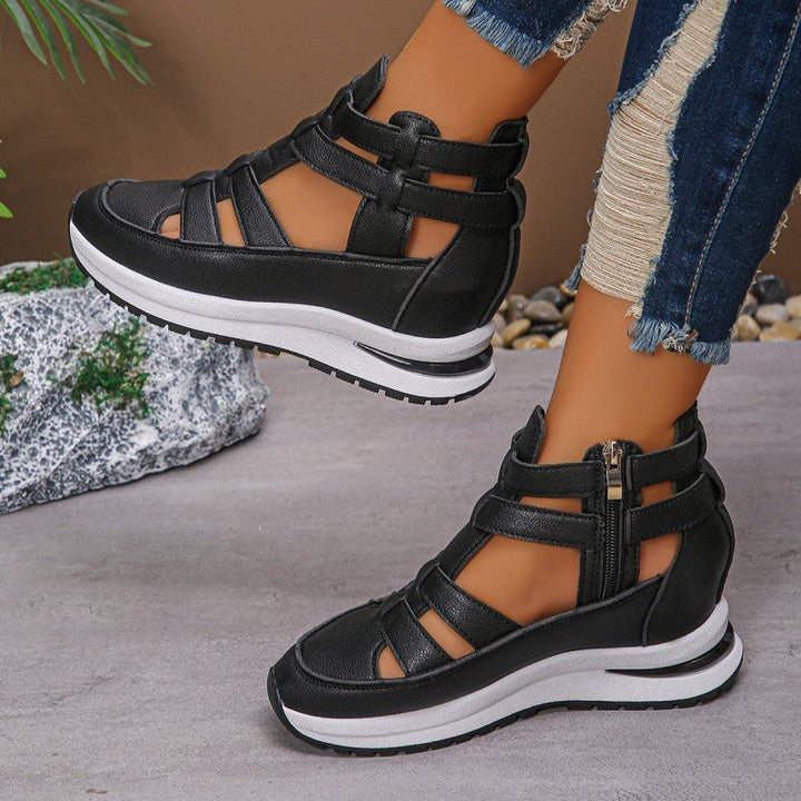 Leichte Keil-Sandalen für Damen mit seitlichem Reißverschluss für ultimativen Komfort
