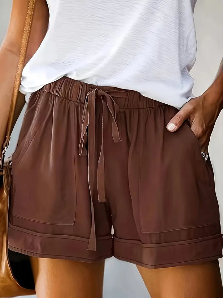 Denzel | Lässige Sommer-Shorts für Damen mit Kordelzug
