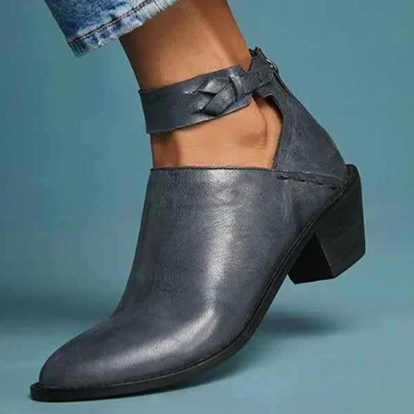Livia | Sandale en cuir confortable avec talon für Damen
