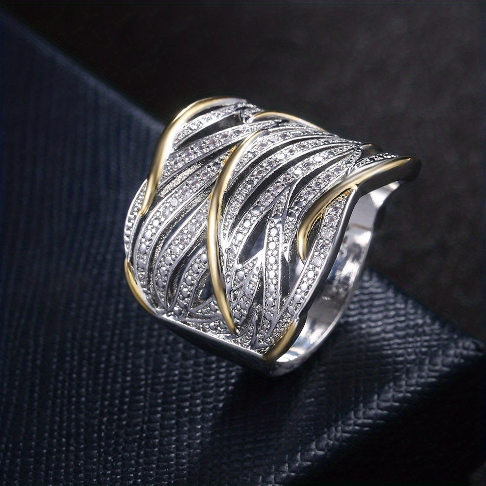 Eleganter mehrlagiger gedrehter Ring für Damen
