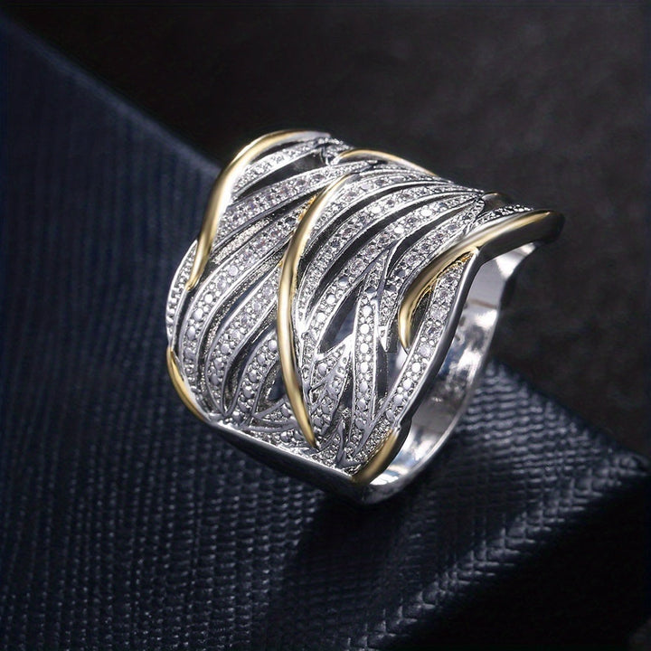 Eleganter mehrlagiger gedrehter Ring für Damen